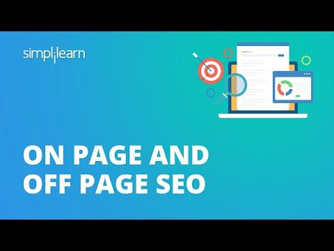 On Page And Off Page SEO What Is On Page SEO And Off Page SEO SEO Tutorial Simplilearn