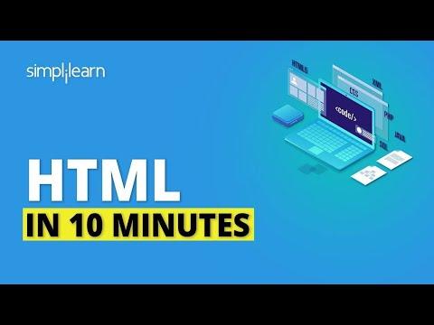 HTML Tutorial For Beginners |HTML In 10 Minutes | HTML Basics For Beginners | Simplilearn